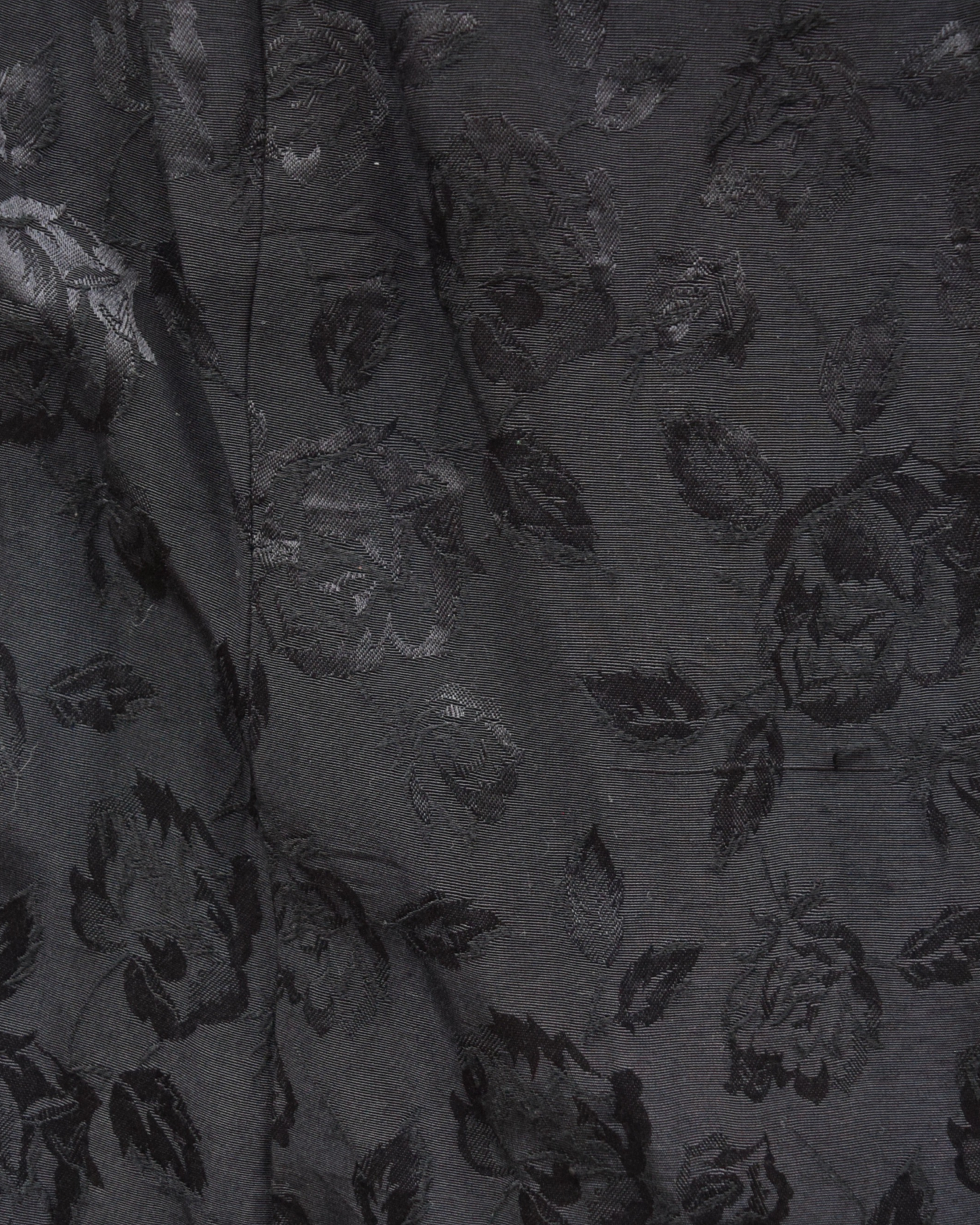 90s Floral Square-Neck Dress in Black