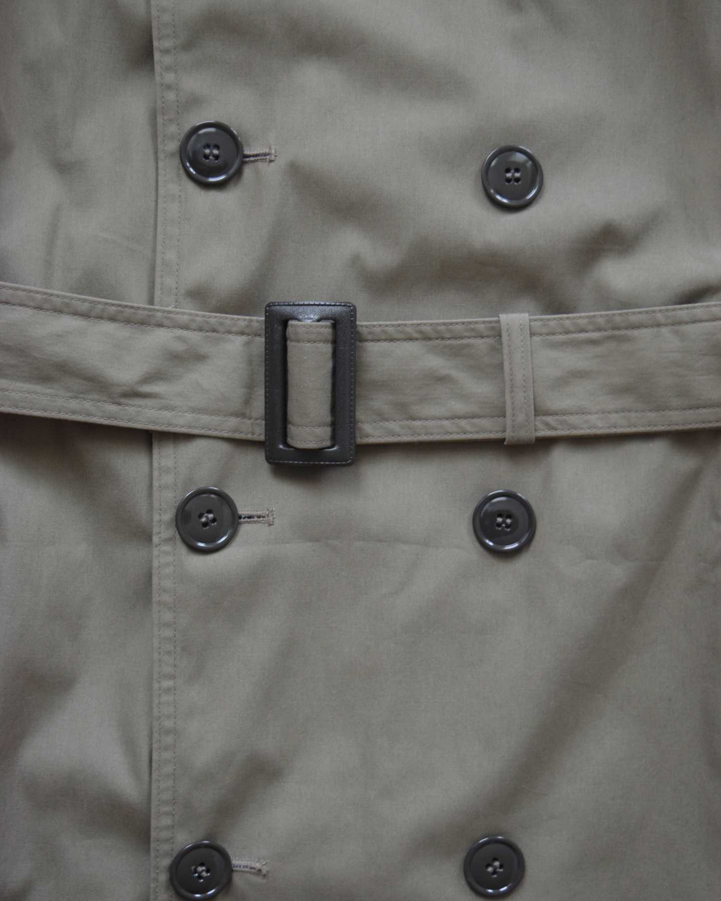 Overisized Belted Classic Trench Coat in Khaki