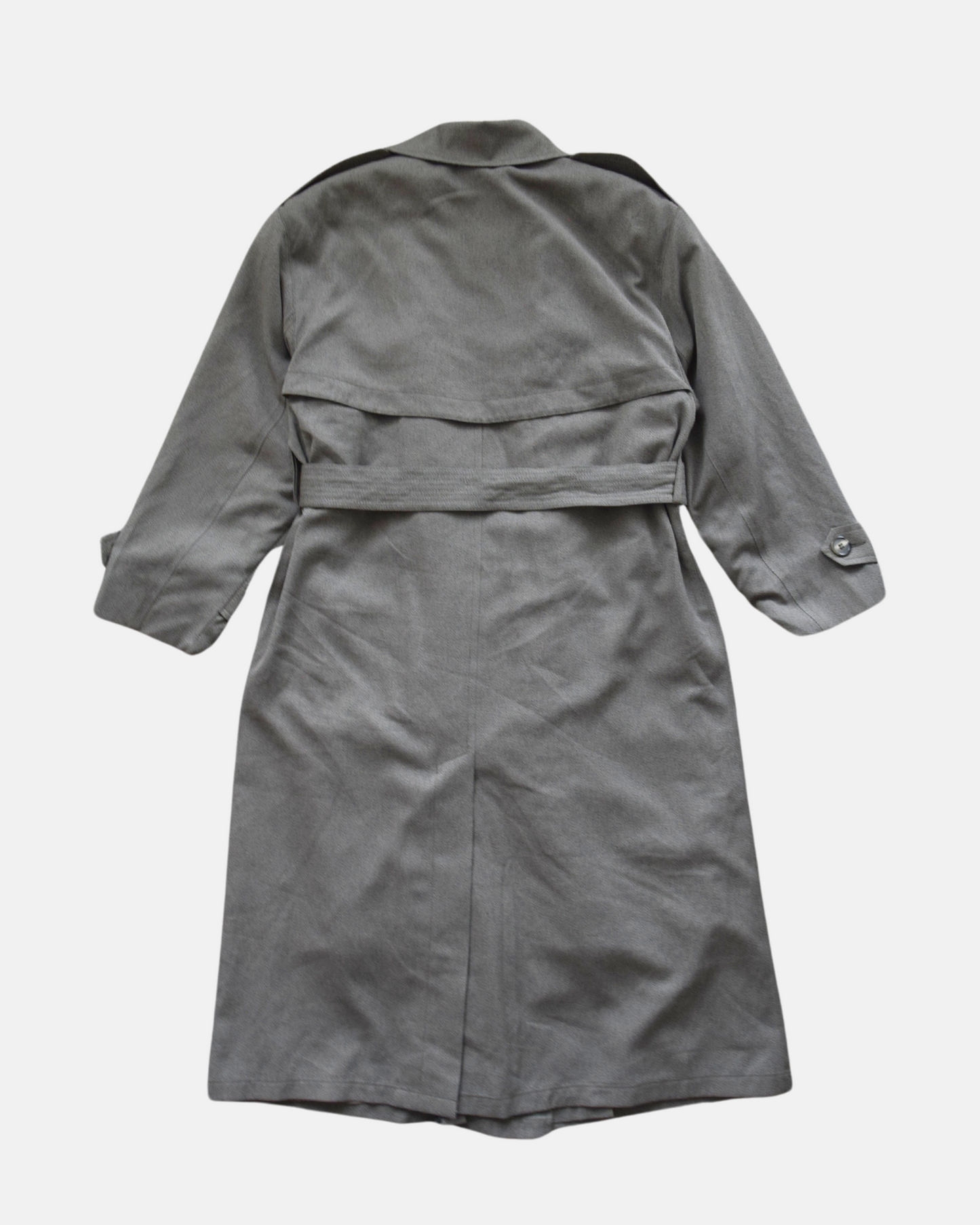 80s London Fog Speckled Full-Length Trench Coat in Taupe