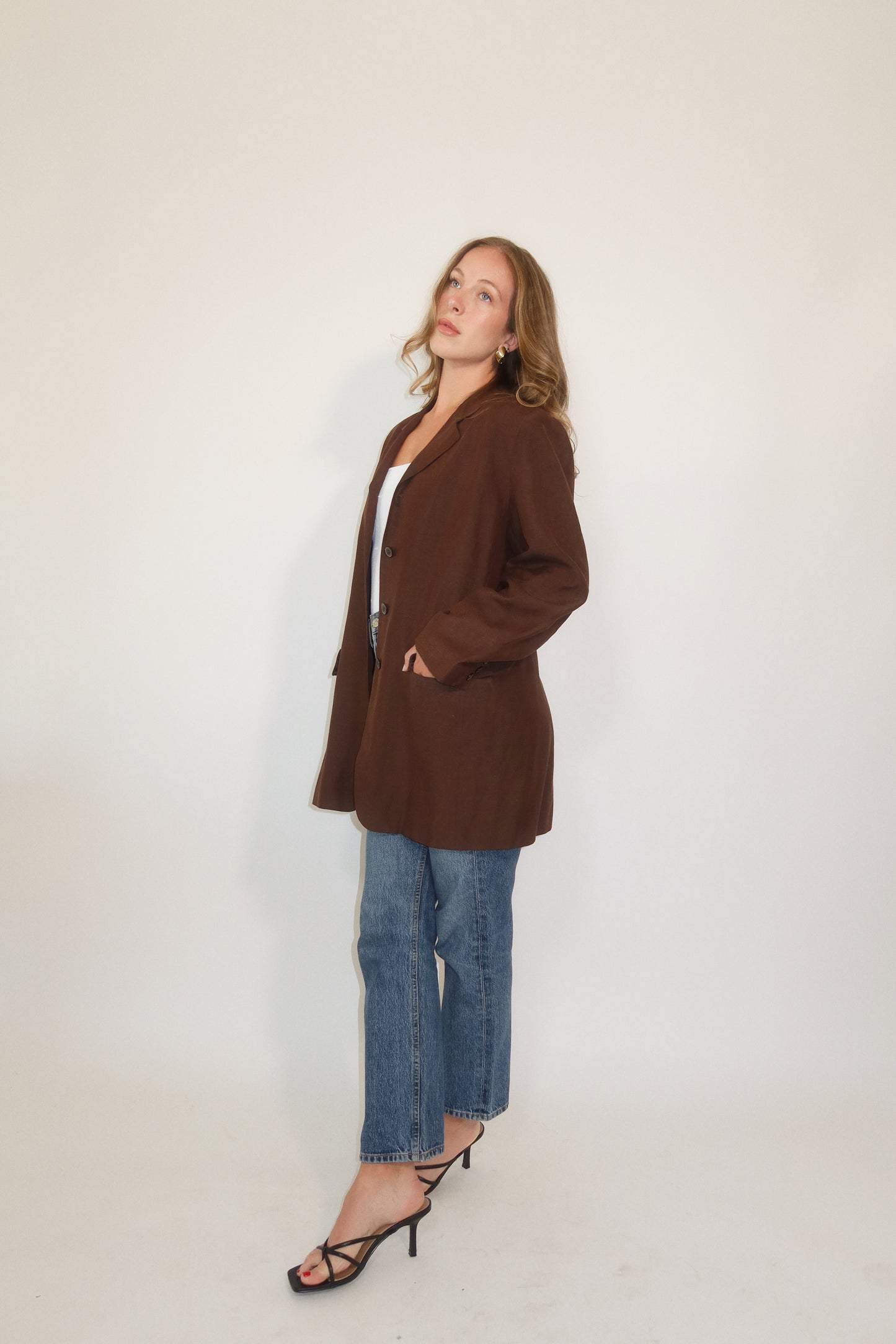 Cocoa Linen Blazer