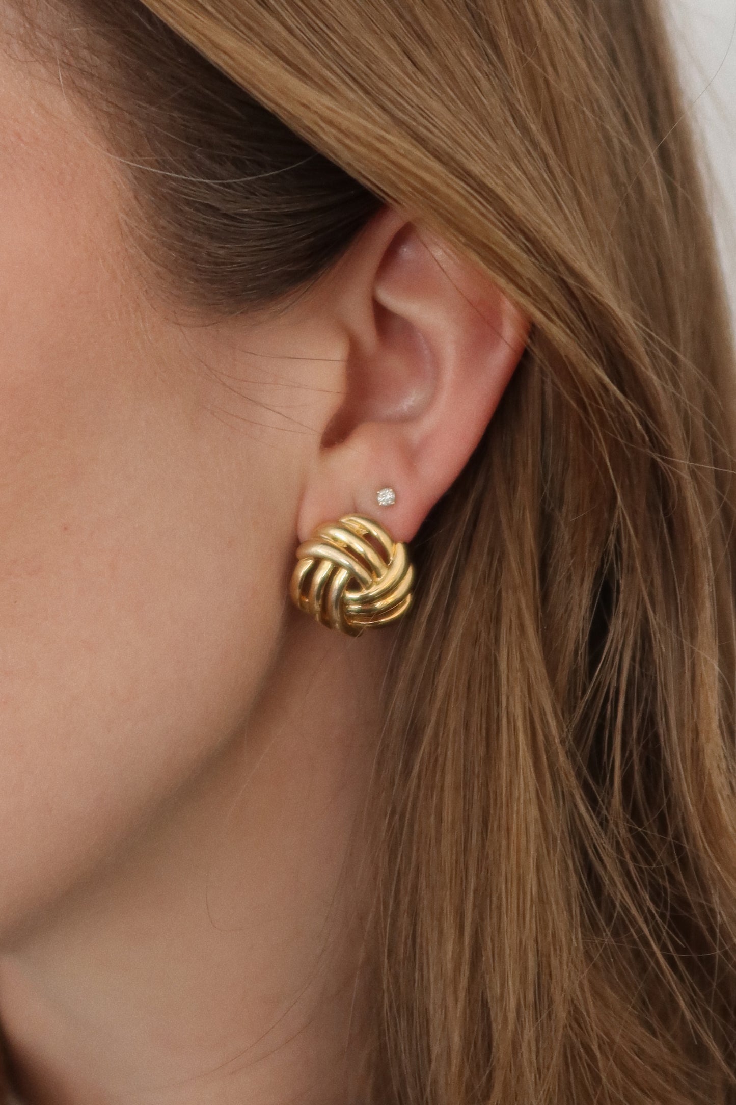 Tri-Knot Earrings in Gold