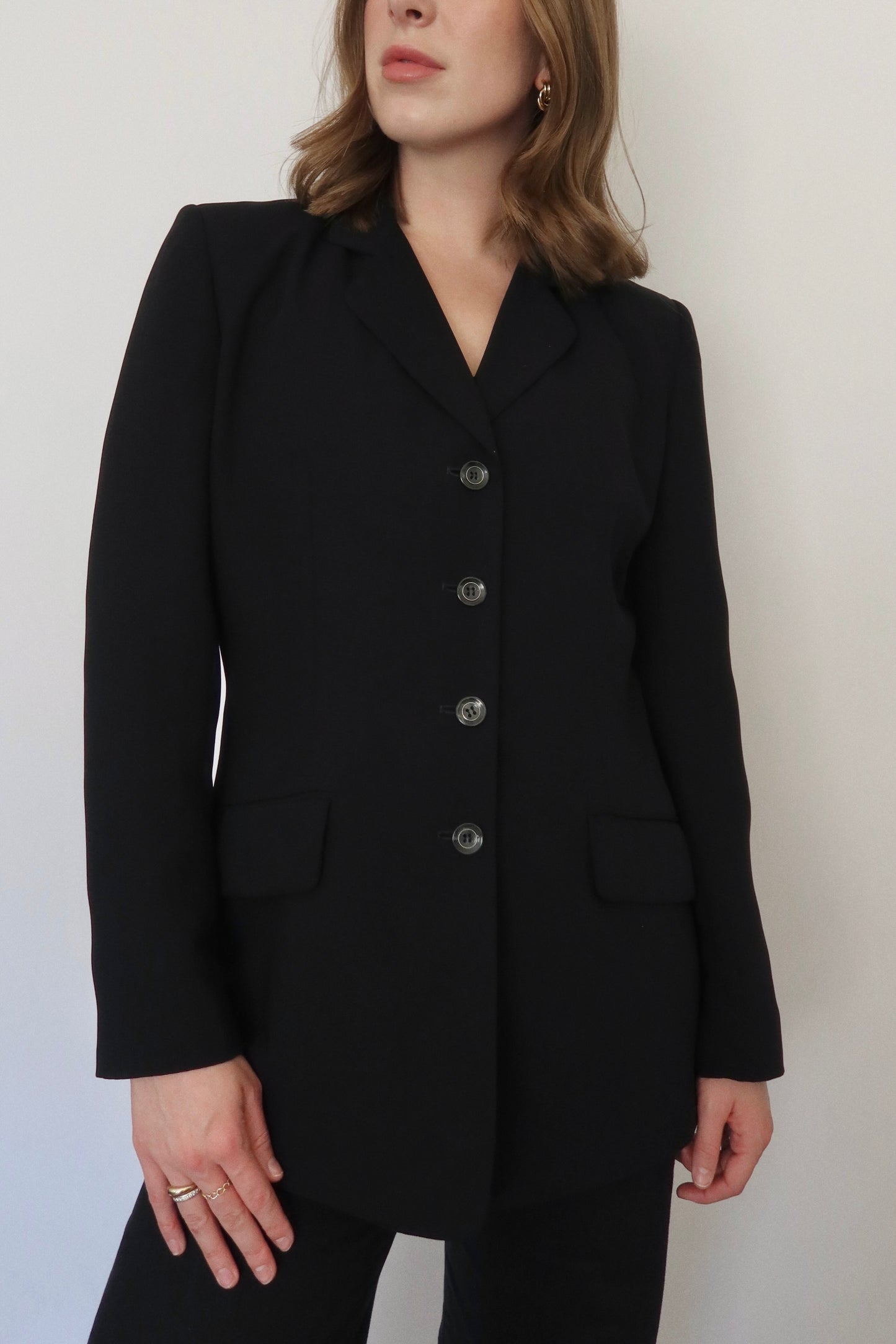 90s Fitted Blazer in Black