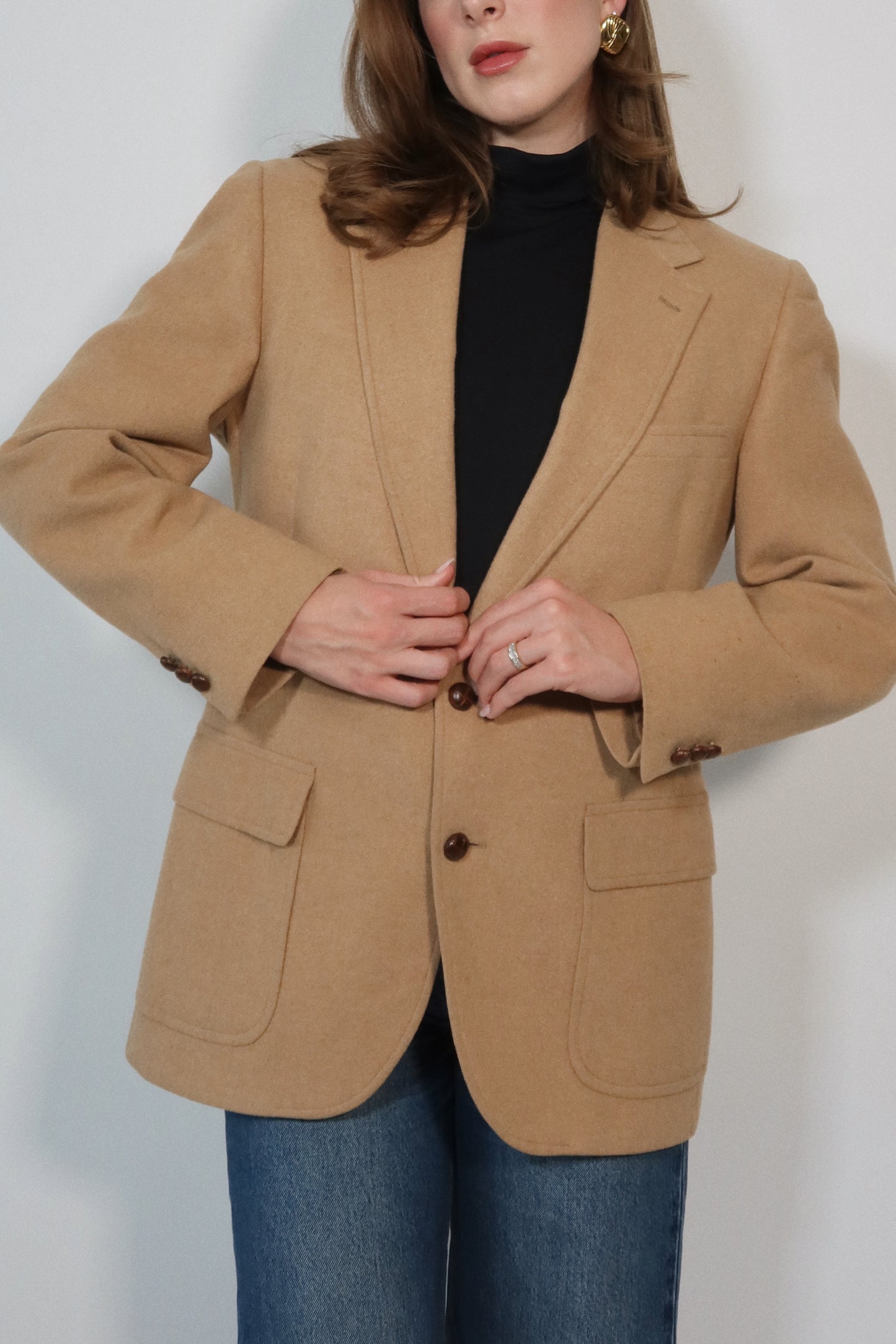 Camelhair Blazer in Tan