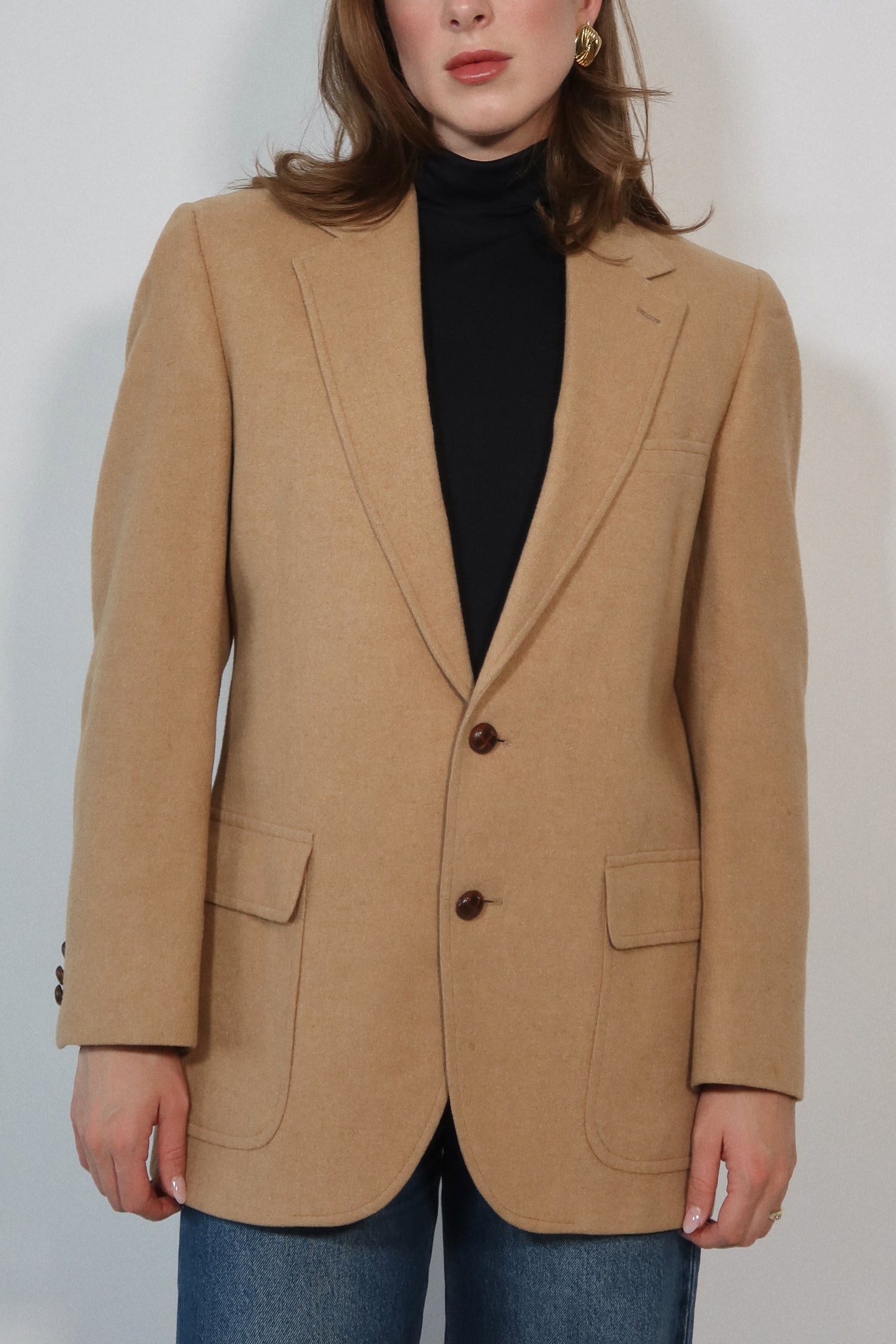 Camelhair Blazer in Tan