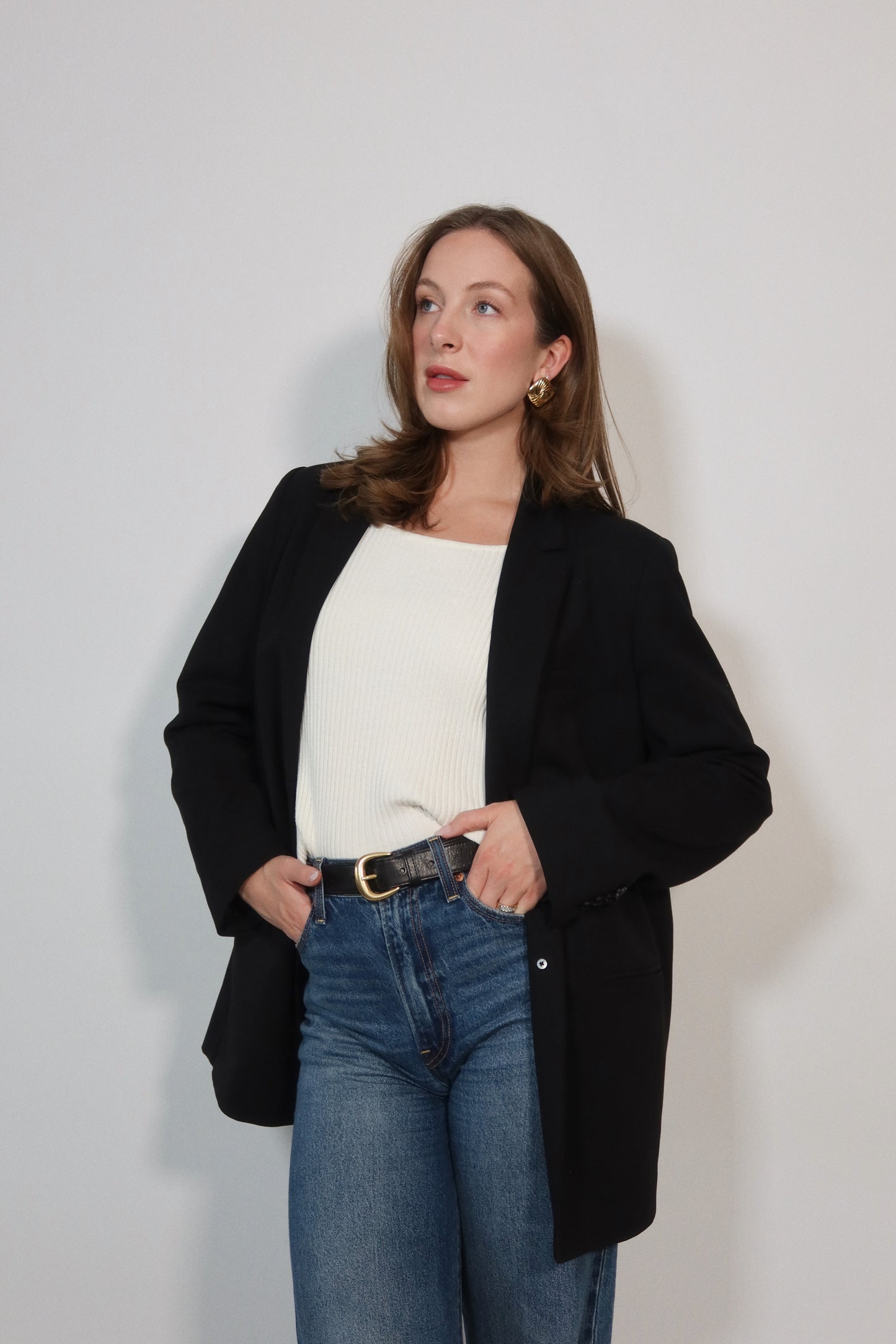 Everlane Classic Oversized Blazer in Black