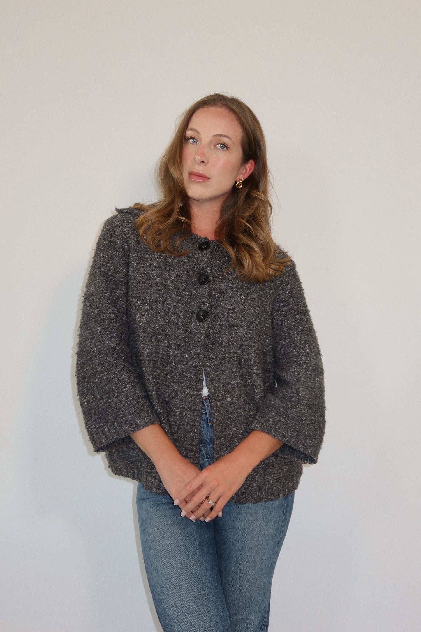 Charcoal Knit Cardigan