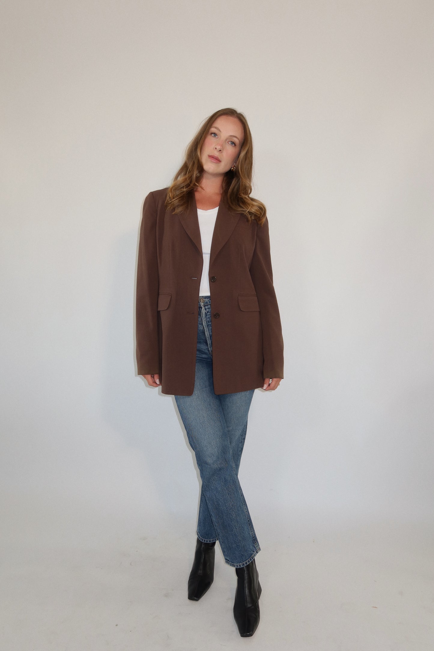 Fitted Blazer in Mocha