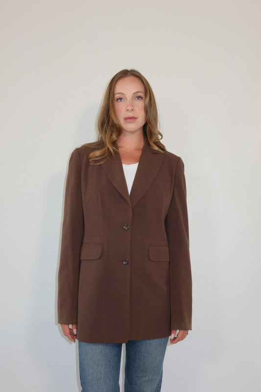 Fitted Blazer in Mocha