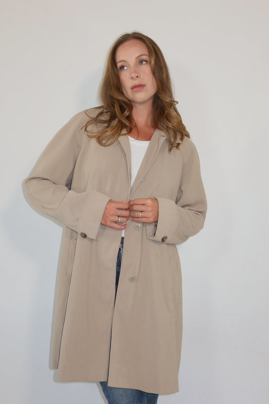 Mid-Length Oversized Trench Coat